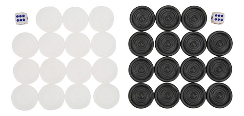 Juego De Backgammon De Plástico Blanco Y Negro De Internatio