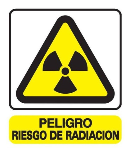 Cartel Peligro Riesgo Radiación 40x45 Cm Señalización