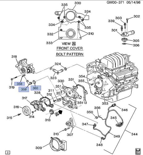Tubo Conector Tapa Dist A Tensor Buick Park Avenue 3.8 2004