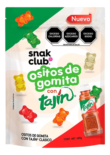 Snak Club Ositos De Gomita Con Tajín 680 Gr