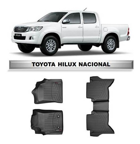 Weathertech Alfombra Bandeja Toyota Hilux Nacional Negra