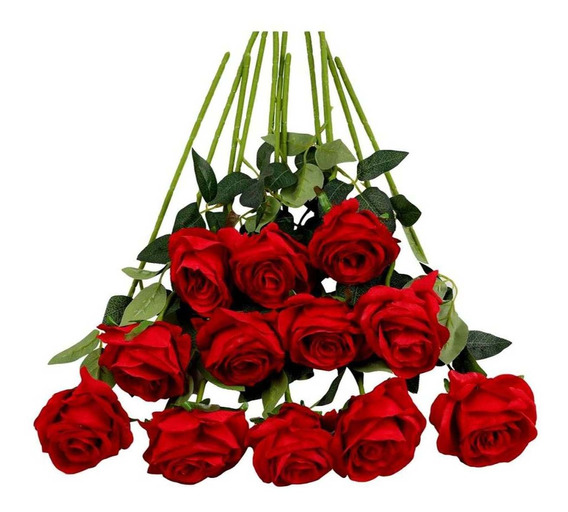 24 Rosas Artificiais Para Enfeites E Decoração 12x S/ Juros | Parcelamento  sem juros