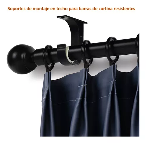 Barra de armario de madera para colgar ropa, poste de armario colgante  resistente con kits de soporte, barra extraíble para colgar cortina de  ventana