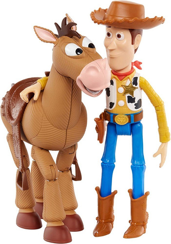 Set 2 Juguetes Woody Caballo Tiro Blanco Toy Story 4 25cm
