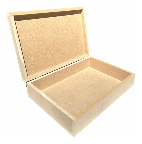 Caja Para Regalo Decorar 30x20x6.5cm Mdf Tapa Bisagra Natura