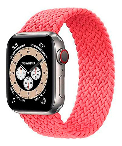 Malla Nylon Loop Ajustable Para Apple Watch/smart Watch Color Rosa 38/40/41