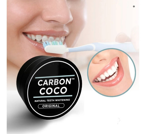 Imagen 1 de 9 de Blanqueador Dental Carbon Coco Dientes Blancos Regalo Extra