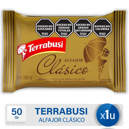  Alfajor Terrabusi Clasico Chocolate Relleno - Mejor Precio