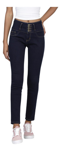 Pantalon Jeans Skinny Pretina Alta Lee Mujer 8m2b