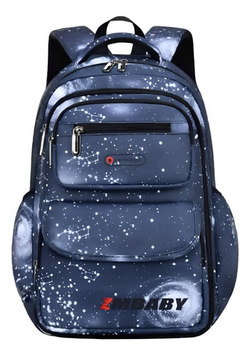 Mochila Antirrobo Impermeable De Gran Capacidad Para Niños Y Niñas Estilo Juvenil Casual Unisex Con Múltiples Bolsillos Y Diseño De Cielo Estrellado