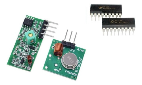 Kit Módulo Rf 315mhz Ht12d Ht12e Para Arduino