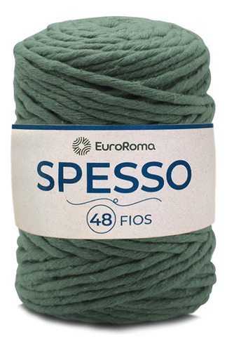 Barbante Spesso Euroroma 4x48 Fios 1kg 127 Metros Tex 7083 Cor 0805- Verde Militar