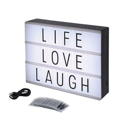 Tablero Led Con Letras Caja Luminosa Light Box Cine Ckl-1