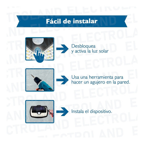 Imagen 7 de 10 de Reflector Luz Led Panel Solar Sensor Movimiento Ip66