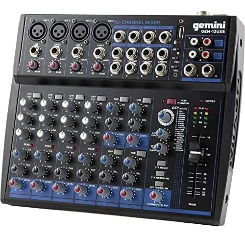 Gemini Sound Equipo De Audio Profesional Gem-12usb Compacto 