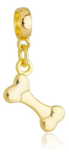 Work semijoias Berloque Osso De Cachorro Banhado A Ouro 18k Premium