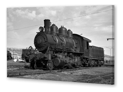 Cuadro 60x90cm Locomotora Trenes Ferrovias Anden Viaje P5