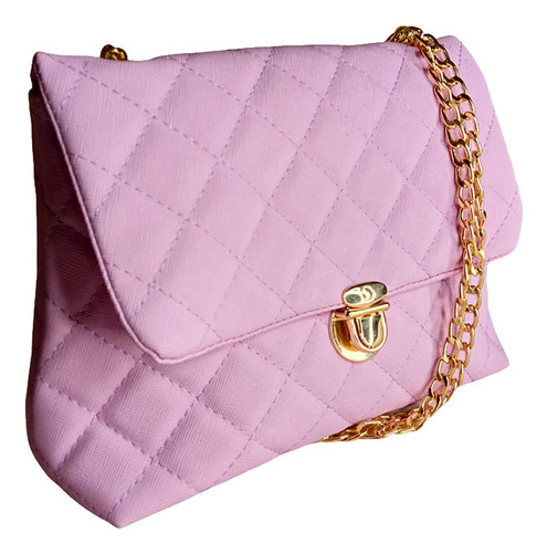 Bolso De Dama Dibella Bandolera Abollonado Asa De Cadena