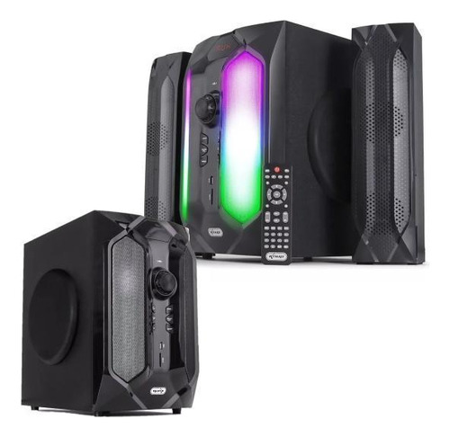 Caixa De Som Subwoofer 2.1 Kp-ro816 Bluetooth Usb Aux Fm 70w