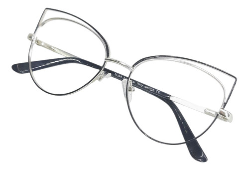 Lentes Armazón Ojo De Gato Metal Lig Calidad Graduable N00