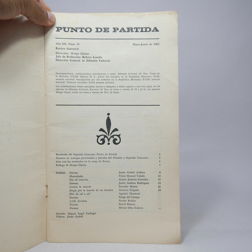 Punto De Partida Año 3 Núm 15 Mayo Junio 1969 Unam E6