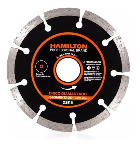 Disco Diamantado Segmentado 115mm Hamilton Ds115