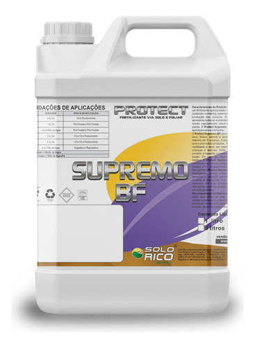 Fertilizante Protect Supremo Bf 5 Lt - Solo Rico