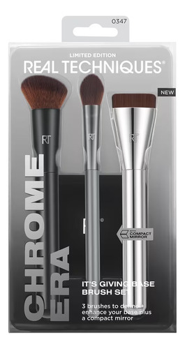 Real Techniques Chrome Era It's Giving Base Makeup Brush Set