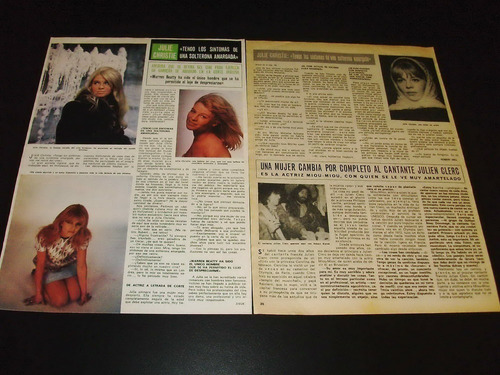 (u052) Julie Christie * Clippings Revista 2 Pgs * 1977