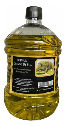 Aceite De Oliva. 2 L. Olivar Cuenco De Sol. 1* Prens. Frio.