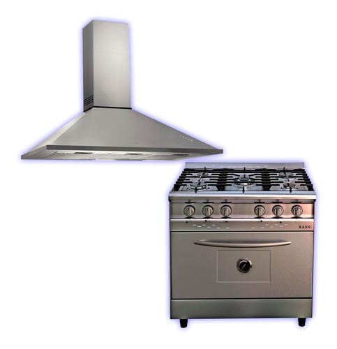 Combo Cocina Saho Jitaku 820 Ciega + Campana Tst Traful 90