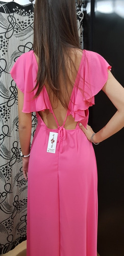 Vestido De Gasa Largo...