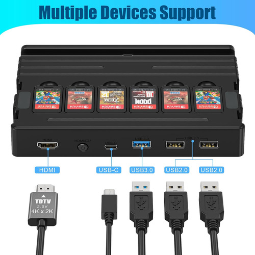 Estación De Muelle De Tv Bssing Con Cargador Joycon Adecuado
