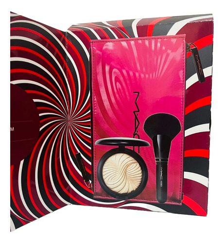 Set Mac Trick Of The Light Iluminador, Brocha Y Cosmetiquera