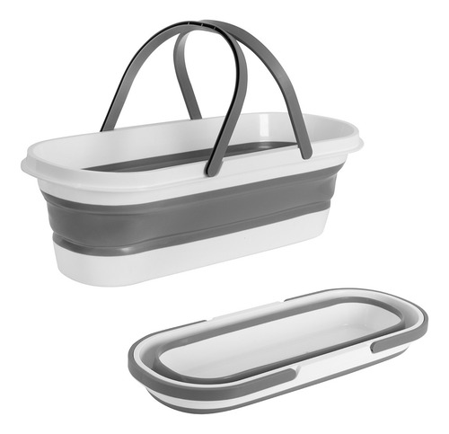 Cubeta Plegable Con Ruedas Cubo Rectangular Portátil Plegabl