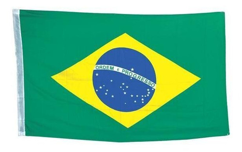 Bandeira Do Brasil Grande Em Tecido 90x145cm Dupla Face