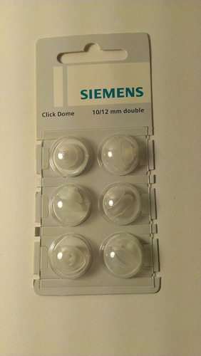 Siemens Click Cúpula Doble Para Audífonos Ric  6, 10/12 Mm