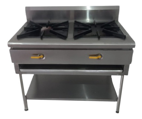 Imagen 1 de 2 de Cocina Industrial De 2 Quemadores Hierro Fundido En Acero