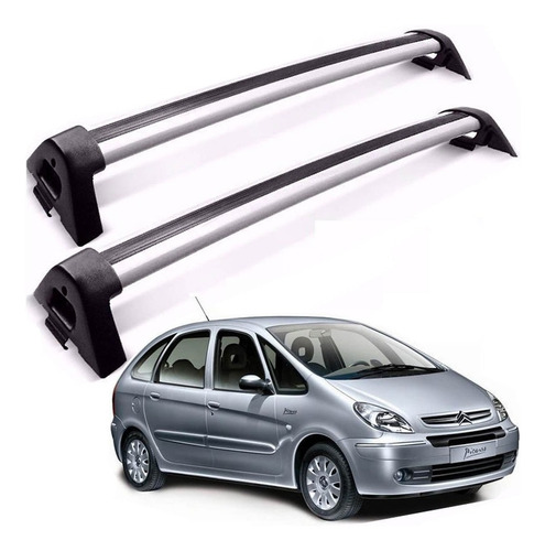 Rack De Teto Bagageiro Citroen Xsara Picasso 2007 Prata 