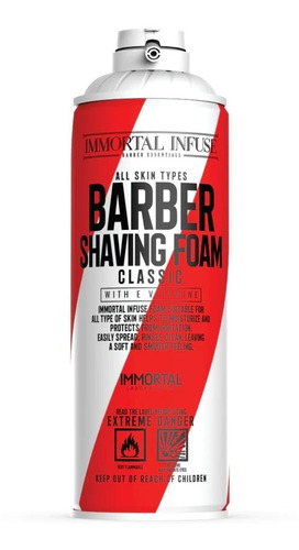 Immortal Barber Shaving Foam Espuma De Afeitar 500ml