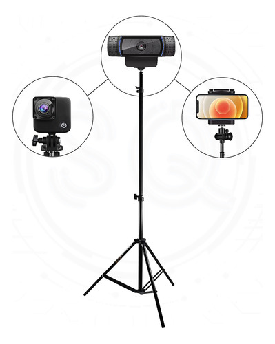 Tripé P Webcam Universal Logitech C920 C922 C930 C270 - 2mts