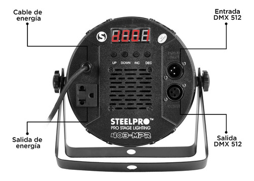 Imagen 3 de 10 de Cañon Led Luces Dj Rgb 40 X 3w - Steelpro