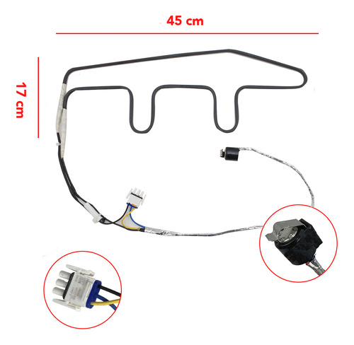 Resistencia Refrigerador Mabe C/fusible Y Pastilla Ter Orig