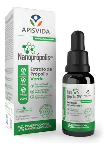 Extrato De Própolis Verde Nanoprópolis Alta Absorção 20ml Apis Vida