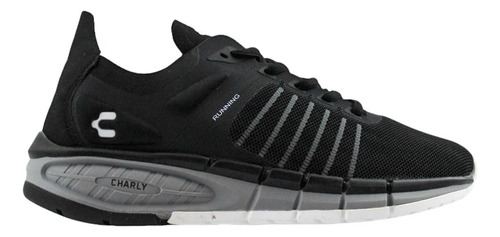 Tenis Running Hombre Charly 1086047w Sport Ligeros Negros