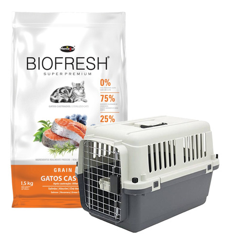 Alimento Biofresh Gato Castrado 7.5kg + Transportadora