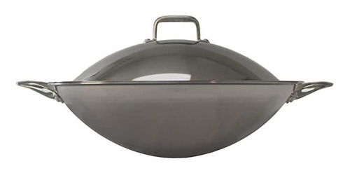 Spt Sl-pa400aa Wok De Acero Inoxidable De 16.5   Con Tapa (