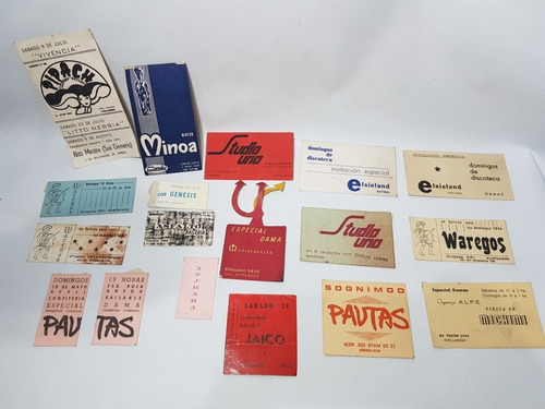 Imagen 7 de 10 de Antiguas Entradas Bailables Boliches 1970 Zona Sur Mag 57956