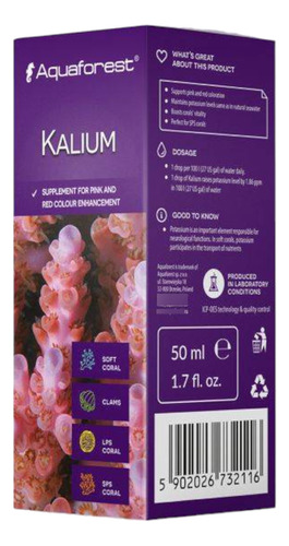 Kalium 50 Ml Aquaforest Suplemento Potasio Para Arrecifes 