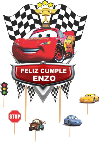 comprar Adorno Torta Cake Topper  De Cars Y Todas Las Tematicas